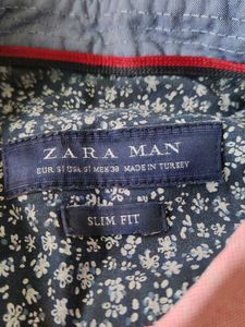 Men's Pink Zara Man Long Sleeve Shirt refer descr
