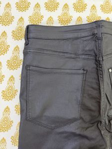 Black Skinny Fit Faux Leather Pants
