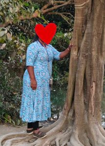Blue Floral Print Kurti