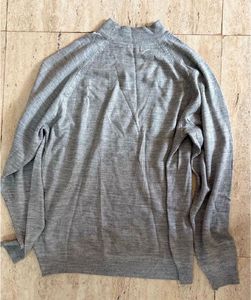 Grey Mock Neck Long Sleeve Top