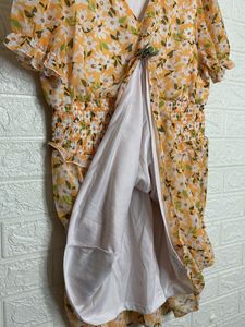 Floral Print Tiered Mini Dress