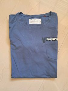 Men's Blue Strechable Tshirt