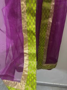Elegant Purple Lehenga and Dupatta