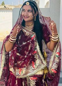 rajputi poshak wine colour rich look