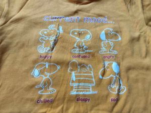 Cute Snoopy "Current Mood" T-Shirt