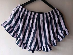 Striped Ruffle Shorts