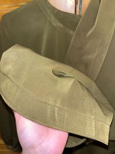 Dubai Crepe Olive suit with Floral Embroidery