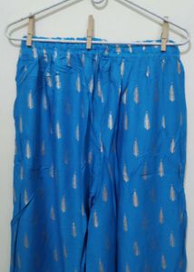 Blue Ethnic Palazzo Pants
