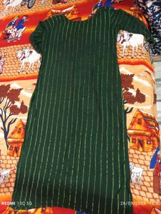 Green Embroidered Kurta