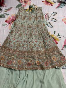 Pista green sharara set with dupatta