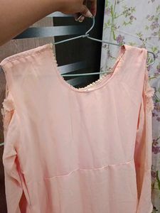 Elegant Peach Ethnic Gown | XL size