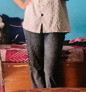 Stylish Acid Wash Denim Jeans
