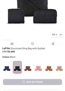 Stylish Geometric Black Crossbody Bag