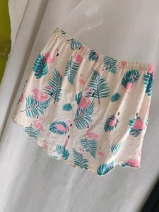 Cute Flamingo Print Pajama Shorts