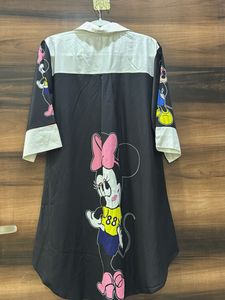 Minnie Mouse Black &amp; White Tunic Top