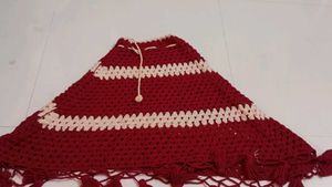 Handmade Crocheted Skirt with Tassels