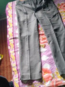 Men's Grey Striped Trousers