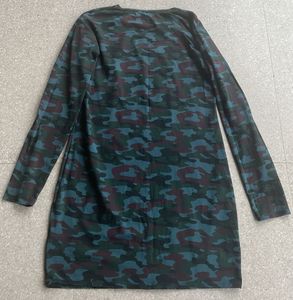 Camo Print Long Sleeve Dress
