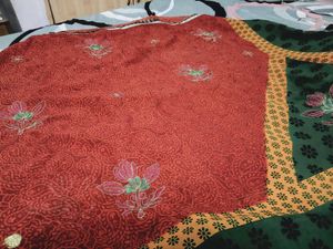 Vibrant Saree with Traditional Motifs