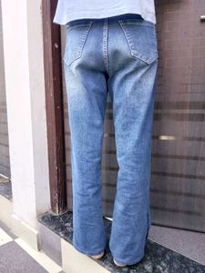 Stylish Blue Denim Jeans for Women straight jean