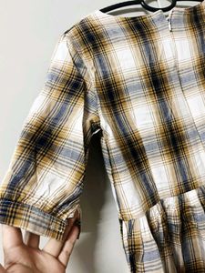 Checked Midi Dress
