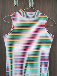 Striped Sleeveless Bodycon Dress
