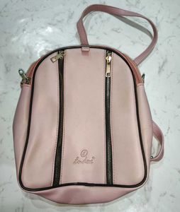 Cute Pink Backpack with Zippers