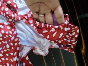 Chic Red Polka Dot Tiered Dress