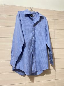 Imported Classic Blue Gingham Button-Down Shirt