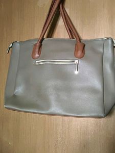 Stylish Two-Tone Tote Bag