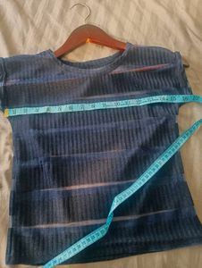 Striped Sheer transperant Top