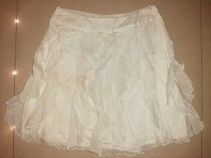 🤍 PROMOD Soft Muse Ruffle Skirt – Dreamy Elegance
