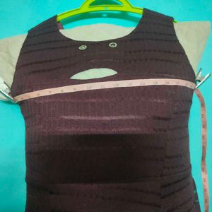 Chic Striped Cutout net Dress