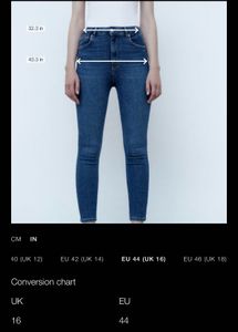 ZARA TRF Skinny Ripped Sculpt Jeans