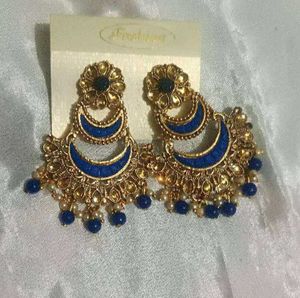 Designer Blue Stone Earrings