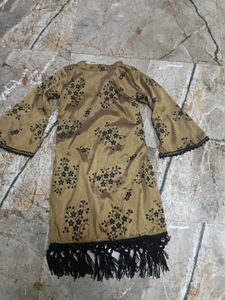 Golden Floral Kurta