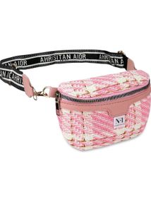 Pink Plaid Tweed Fanny Pack