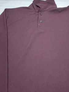 LEVEL Maroon Long Sleeve Turtleneck Top