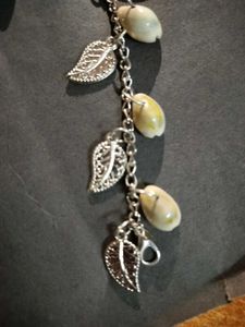 Boho Leaf &amp; Shell Anklet