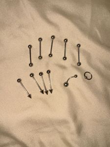 Silver Tarnish-Resistant Piercing Set (11