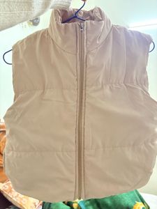 Beige Puffer Vest - Stylish &amp; Warm