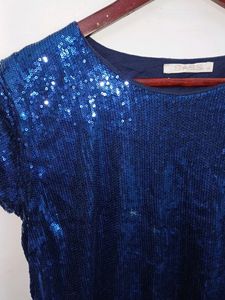 🔴BLUE SEQUENCE TOP FOR WOMEN