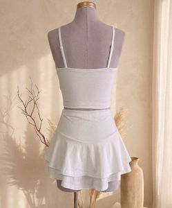 White Tank Top with Built-in Bra