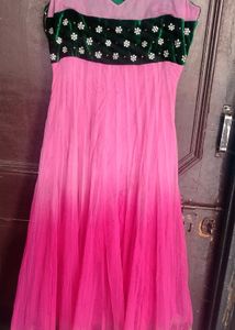 Double Shaded Anarkali Gown