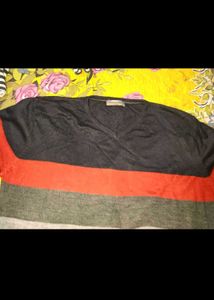 Men's Striped V-Neck Sweater