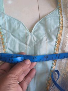 Elegant Blue &amp; Silver Kurta