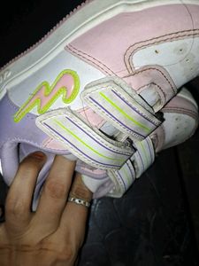 girls Cute Pink & Purple Sneakers campus 2 time we