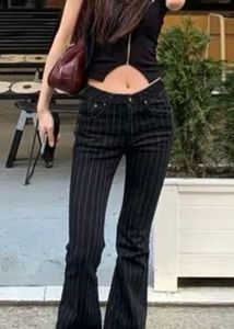rough Dark Women High Rise Flared Pants