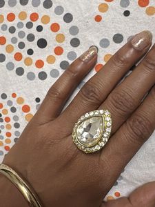 Exquisite Tear Drop Cocktail Ring