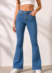 blue Flare Leg Jeans bootcut